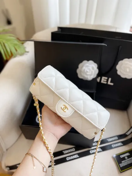 Chanel Camera Bag Brown Quilted Leather Chain Crossbody Bag - 9