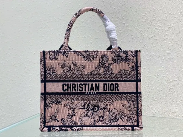 Dior Book Tote René Moutard Floral Print White Handbag Tote Bag - 6