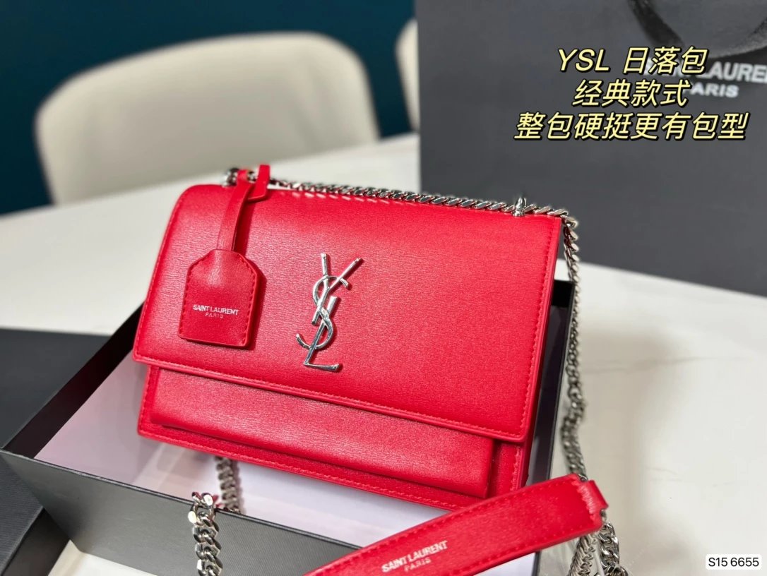 Saint Laurent YSL Chain Bag Deep Gray Fabric - 5