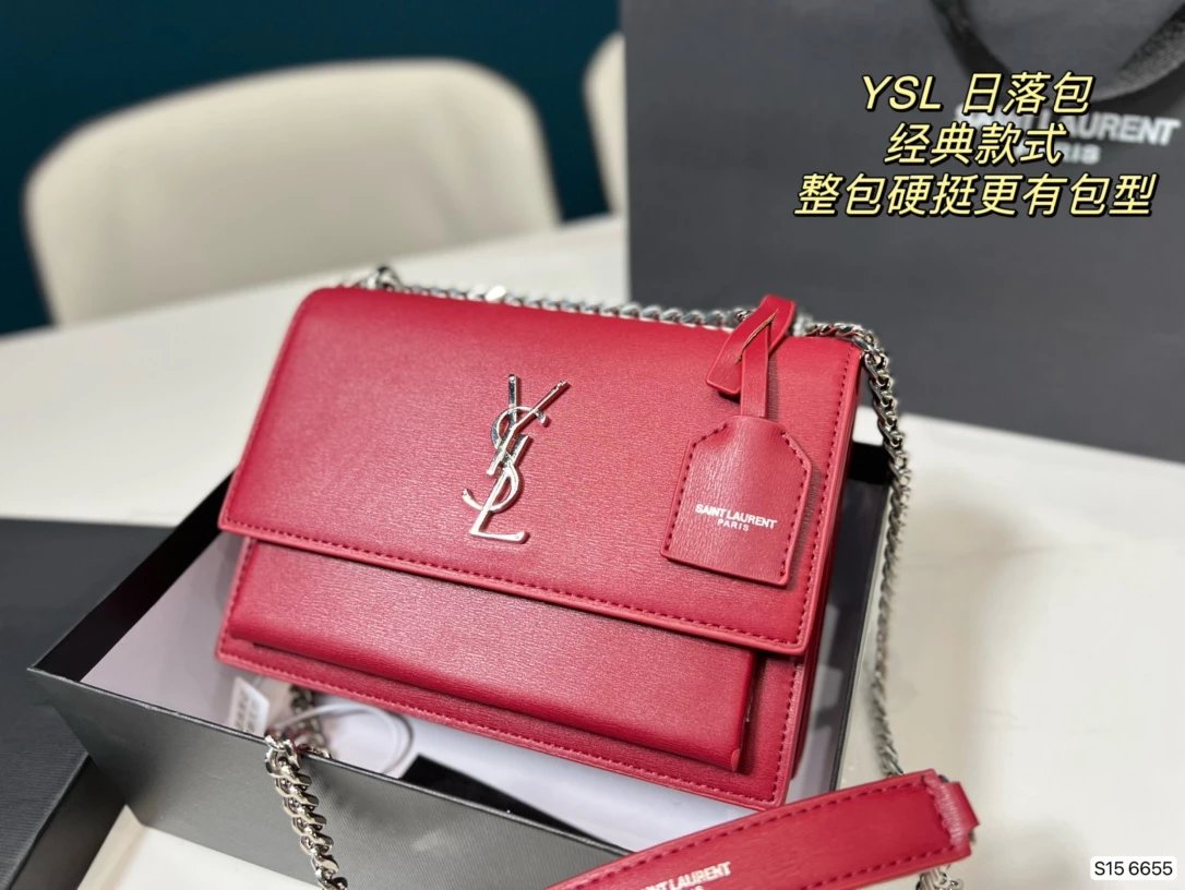 Saint Laurent YSL Chain Bag Deep Gray Fabric - 4
