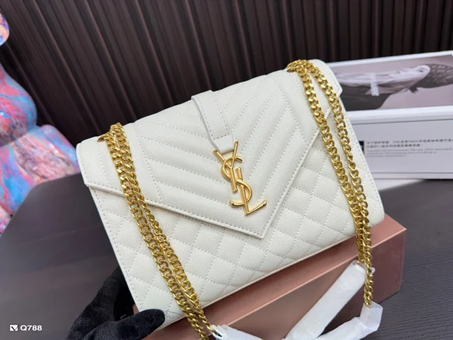 Saint Laurent Shoulder Bags Quilted chain-strap flap product detail image 7