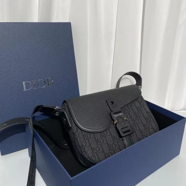 Dior Camera Bag Light Gray Embossed Christian Dior 1947 Crossbody Bag - 14