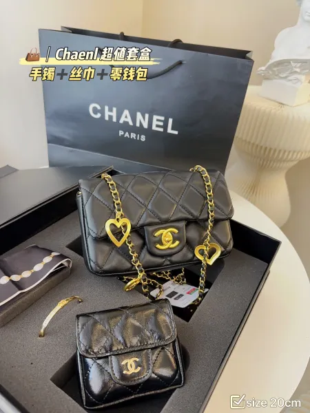 Chanel Mini Flap Bag Black Pearl-Embellished Quilted Leather Chain Bag Shoulder Bags - 9