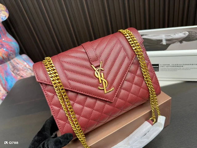 Saint Laurent Shoulder Bags Quilted chain-strap flap product detail image 8
