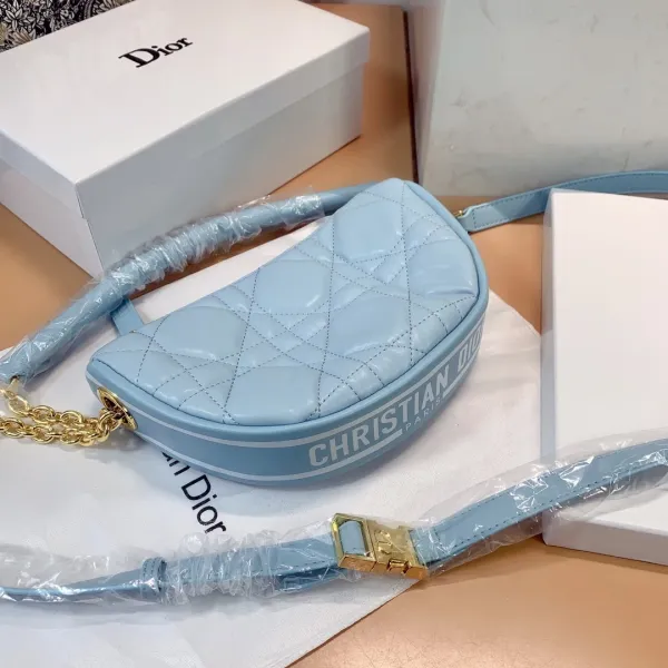 Dior Saddle Bag Tan Quilted Leather with Oblique Logo Crossbody Bag - 15