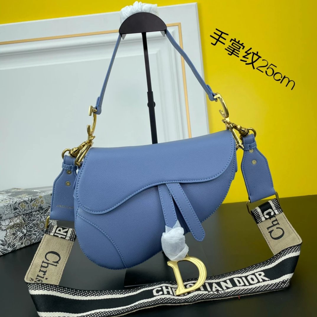 Dior Saddle Bag Mint Green Leather with Oblique Strap Crossbody Bag - 8