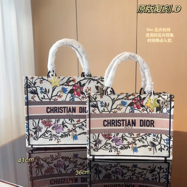 Dior Book Tote Bag Burgundy Oblique Print Tote Bag - 15