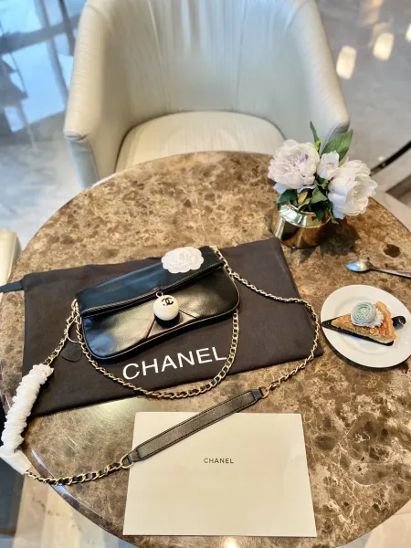 Chanel Camera Bag Brown Quilted Leather Chain Crossbody Bag - 10