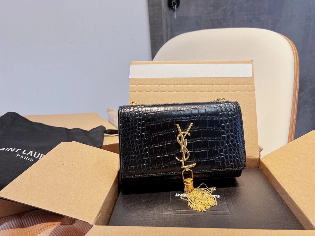 Saint Laurent Monogram Envelope Clutch Pale Yellow Leather Handbag Clutches - 6