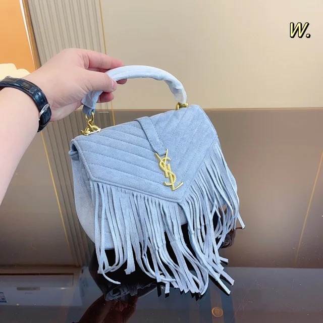 Saint Laurent Shoulder Bags Quilted chain-strap flap product detail image 13