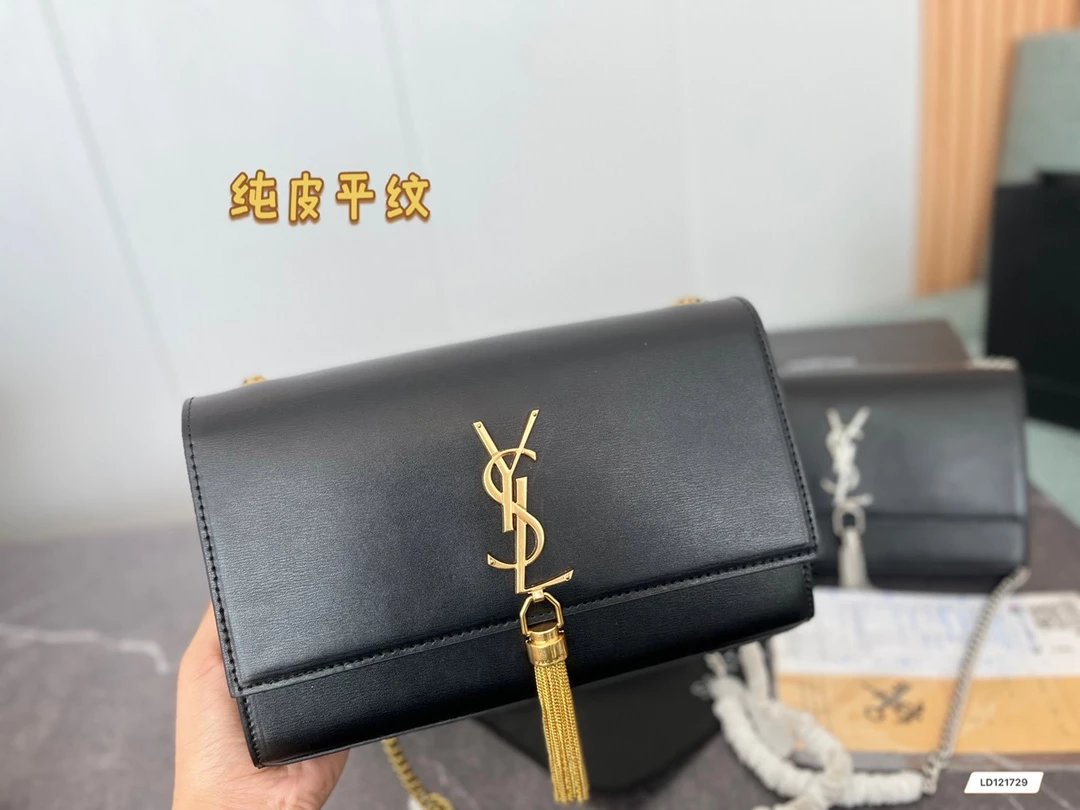 Saint Laurent Monogram Envelope Clutch Pale Yellow Leather Handbag Clutches - 3