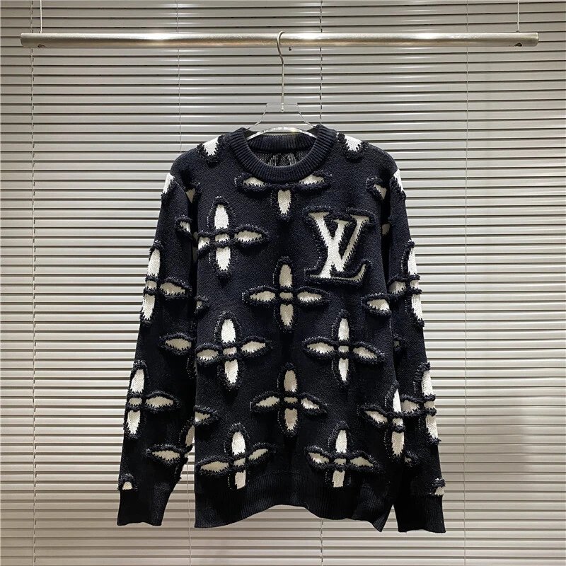 Louis Vuitton Knitwear Crewneck knit sweater with LV patch — 12