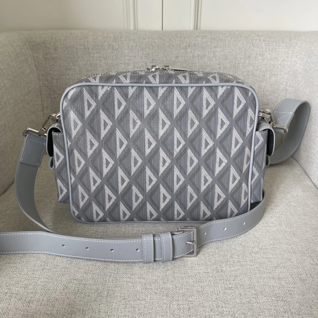 Dior Saddle Bag Mint Green Leather with Oblique Strap Crossbody Bag - 10