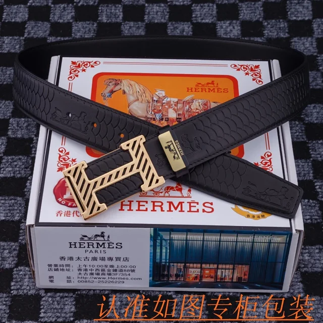 Hermès Belts Logo Buckle Leather Belt product detail image 3