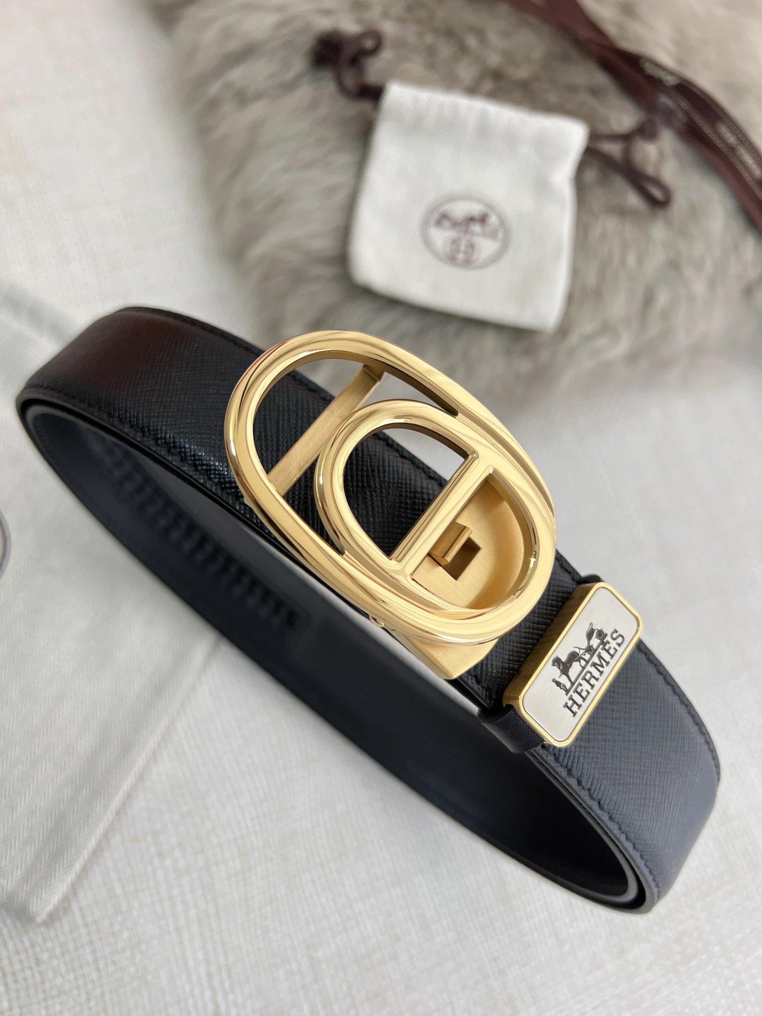 Hermès Kelly Belt Tan Epsom Leather Gold Hardware Belt - 2