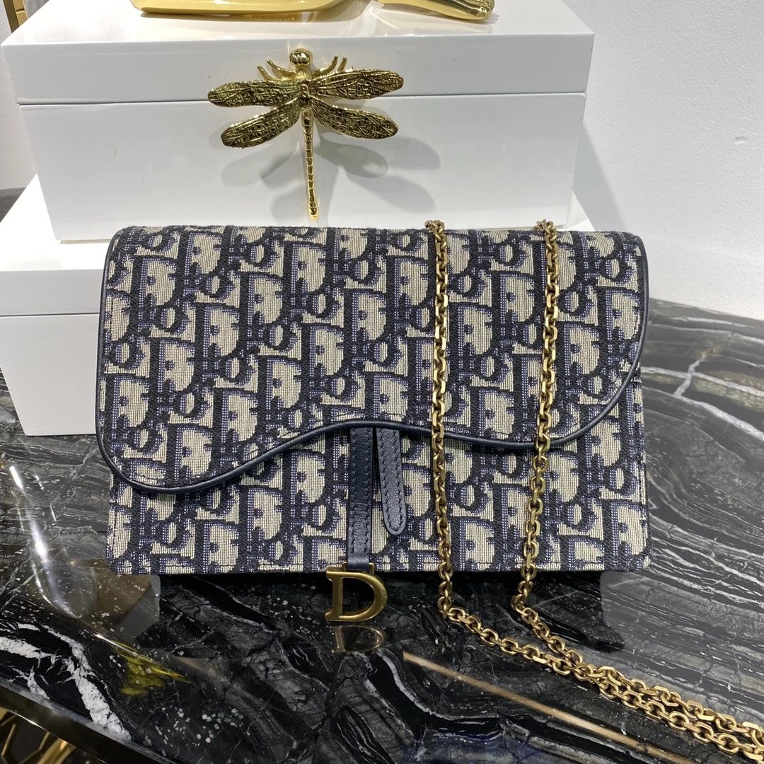 Dior Saddle Bag Oblique Print Multicolor Crossbody Bag - 9