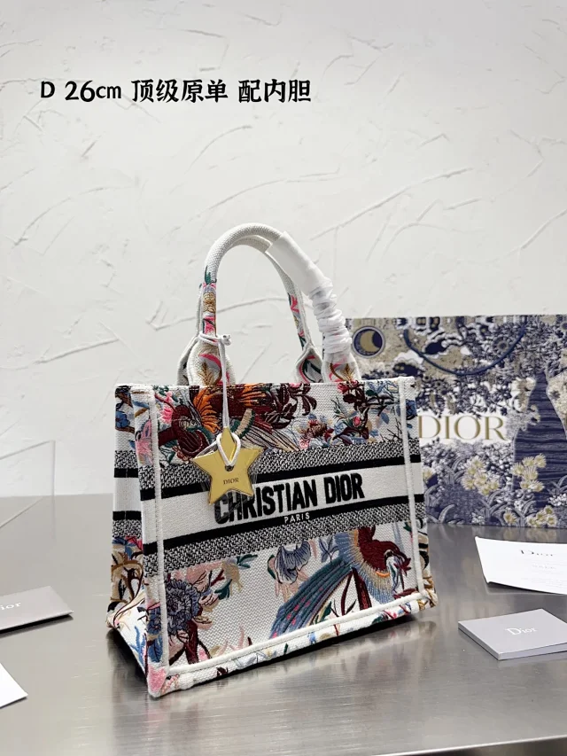 Dior Handbags Embroidered floral tote bag product detail image 1