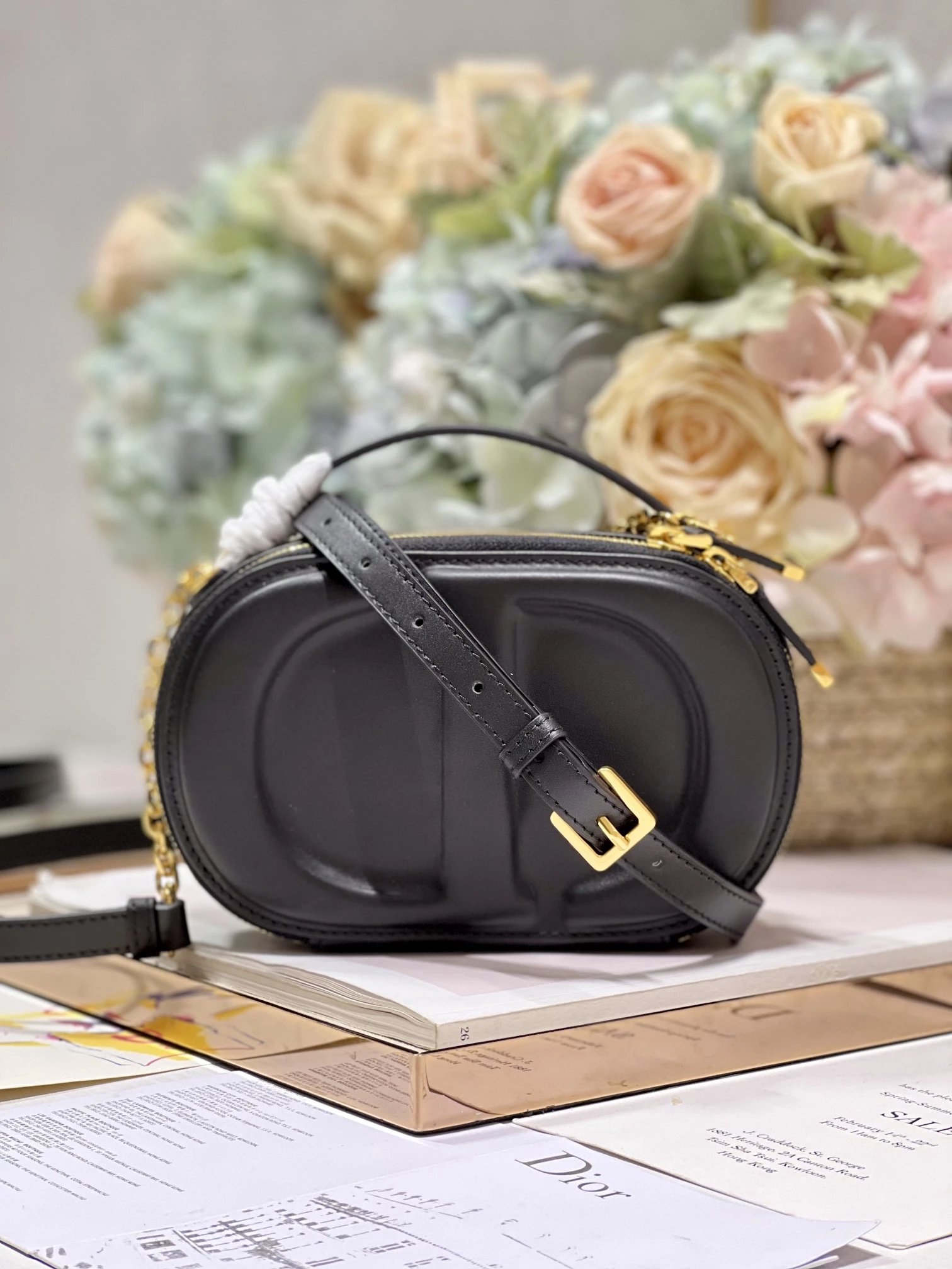 Dior Saddle Bag Black Grained Leather Crossbody Bag - 10