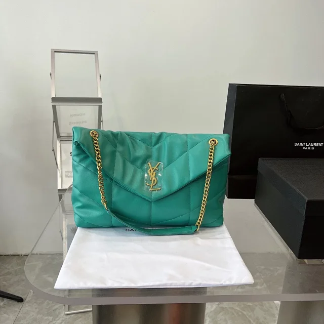 Saint Laurent Crossbody Bags Quilted chain-strap bag with YSL monogram product detail image 11