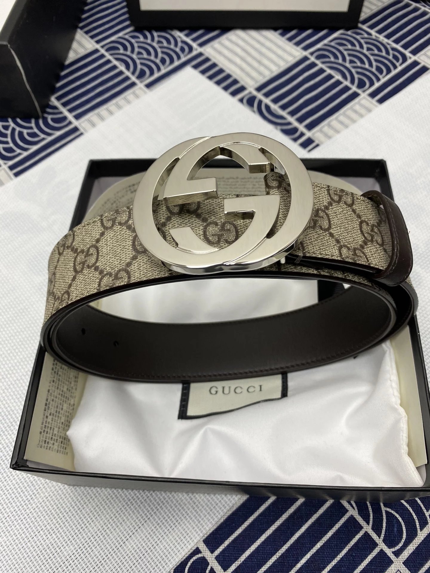 Gucci GG Marmont Double G Buckle Leather Belt Black - 15