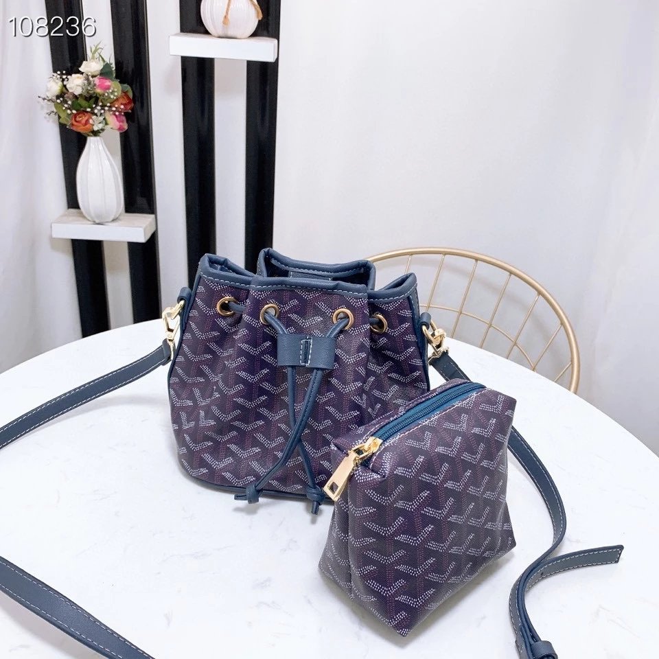 Goyard Saint Louis Mini Bucket Bag Green Canvas - 15