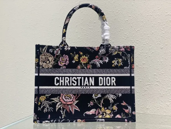 Dior Book Tote René Moutard Floral Print White Handbag Tote Bag - 8