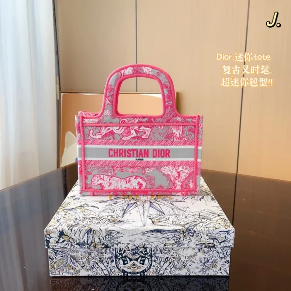 Dior Book Tote Mini Navy Constellation Print Tote Bag - 9