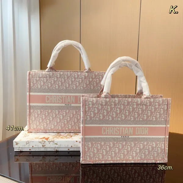 Dior Book Tote Bag Burgundy Oblique Print Tote Bag - 4