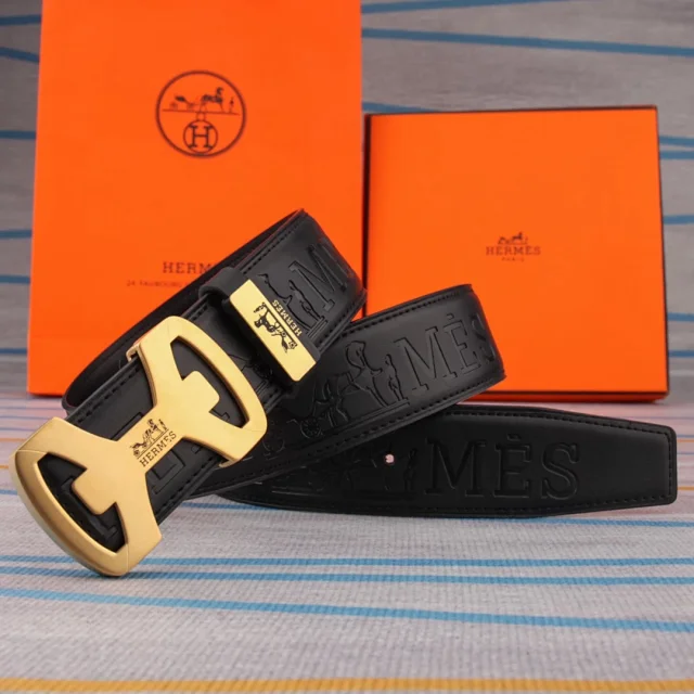 Hermès Belts Leather belt with H buckle product detail image 6