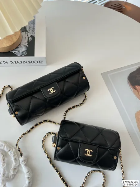 Chanel Mini Flap Bag Black Pearl-Embellished Quilted Leather Chain Bag Shoulder Bags - 14