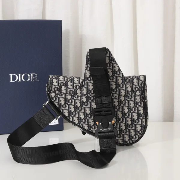 Dior Oblique Canvas Mini Camera Bag Beige and Black Crossbody Bag - 13