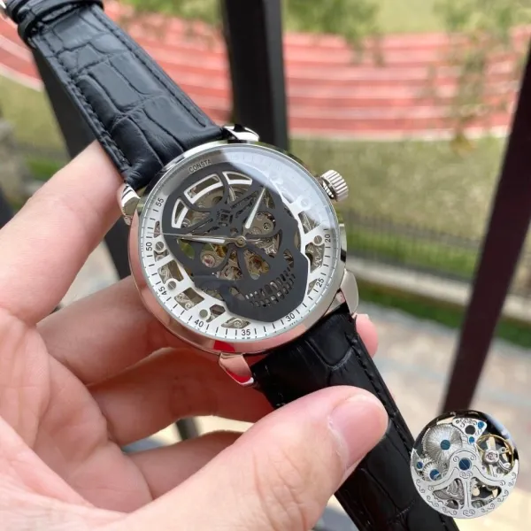 Design Hero Tantin Skeleton Mechanical Watch Silver Watches - 26