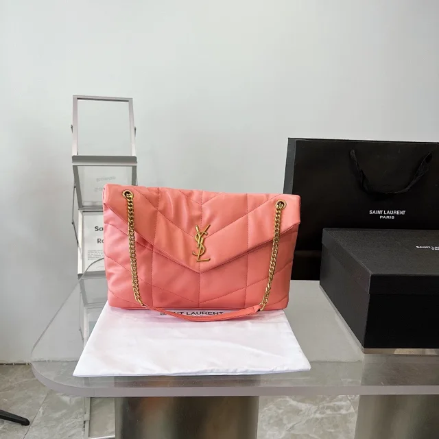 Saint Laurent Crossbody Bags Quilted chain-strap bag with YSL monogram product detail image 15