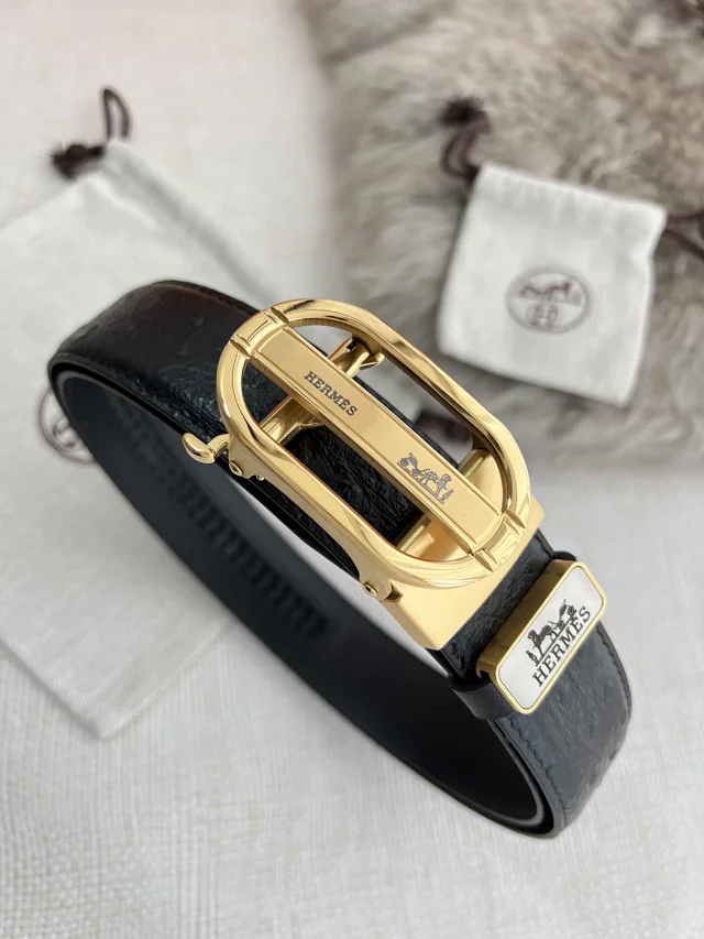 Hermès Belts Logo Buckle Leather Belt product detail image 1