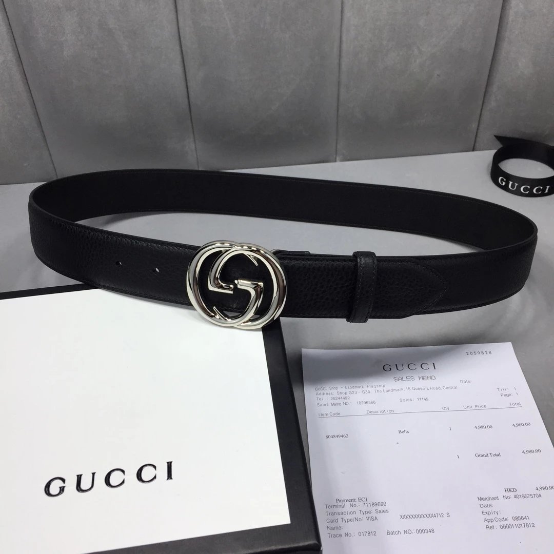 Gucci GG Marmont Canvas Belt Black - 14