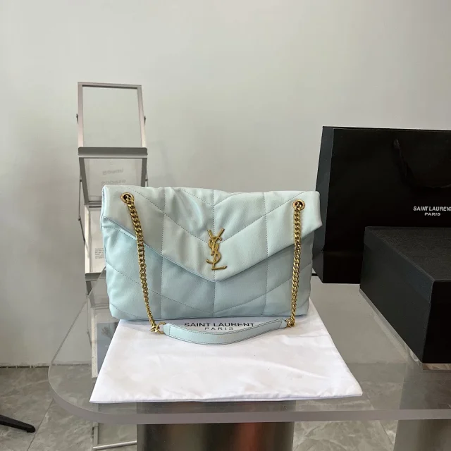 Saint Laurent Crossbody Bags Quilted chain-strap bag with YSL monogram product detail image 12