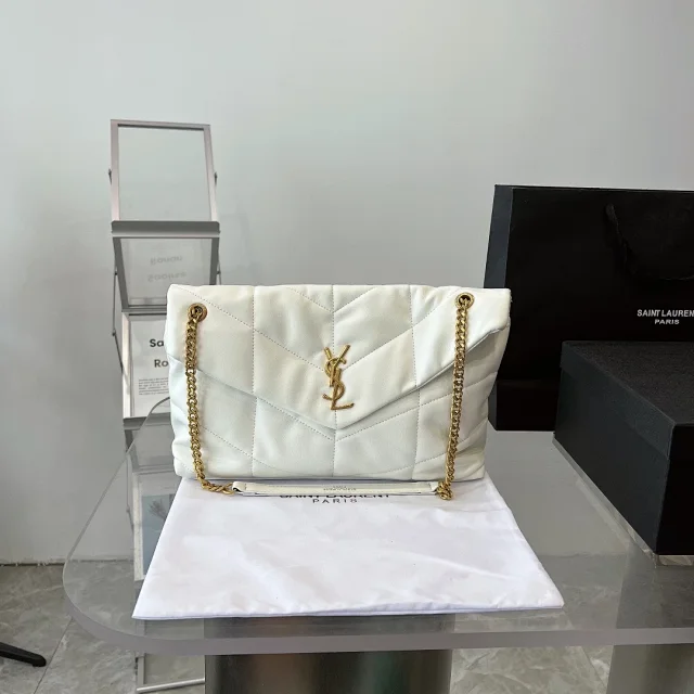 Saint Laurent Crossbody Bags Quilted chain-strap bag with YSL monogram product detail image 10