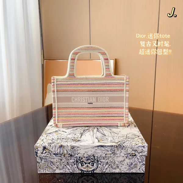 Dior Book Tote Mini Navy Constellation Print Tote Bag - 11
