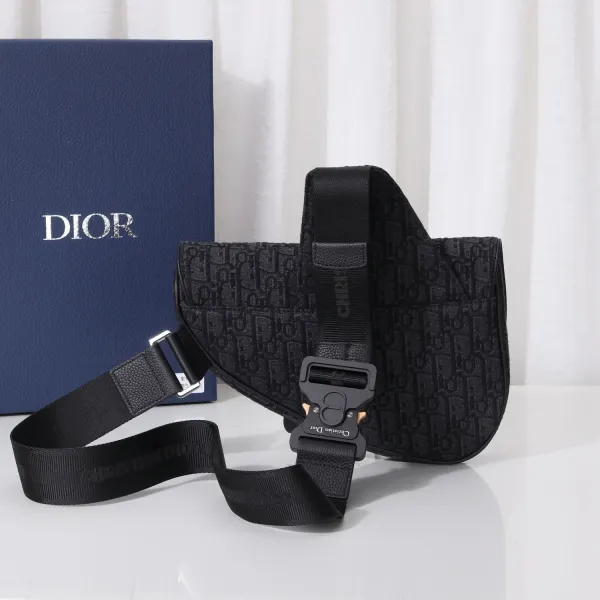 Dior Oblique Canvas Mini Camera Bag Beige and Black Crossbody Bag - 14