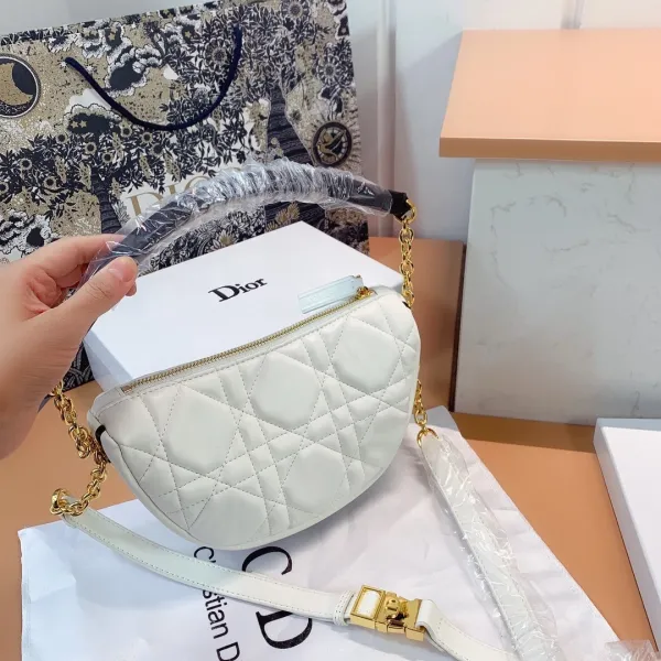 Dior Saddle Bag Tan Quilted Leather with Oblique Logo Crossbody Bag - 14