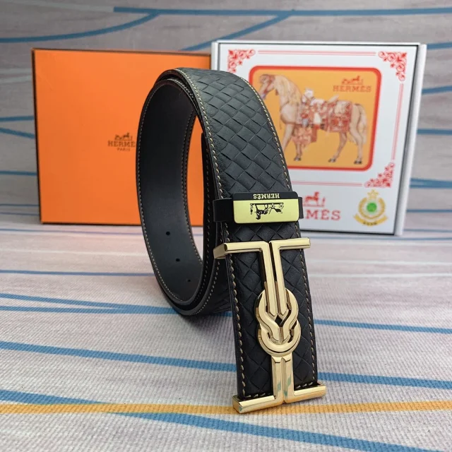 Hermès Belts Leather belt with H buckle product detail image 1