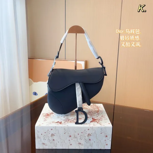 Dior Saddle Bag Navy Blue Matte Finish Crossbody Bag - 5