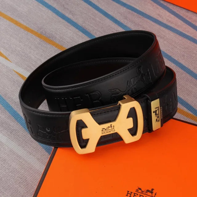 Hermès Belts Leather belt with H buckle product detail image 8
