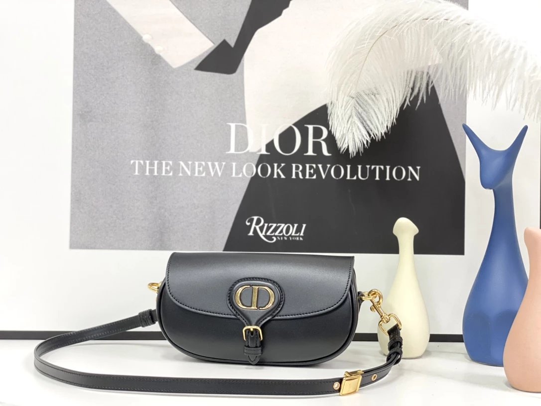 Dior Saddle Bag Black Grained Leather Crossbody Bag - 13