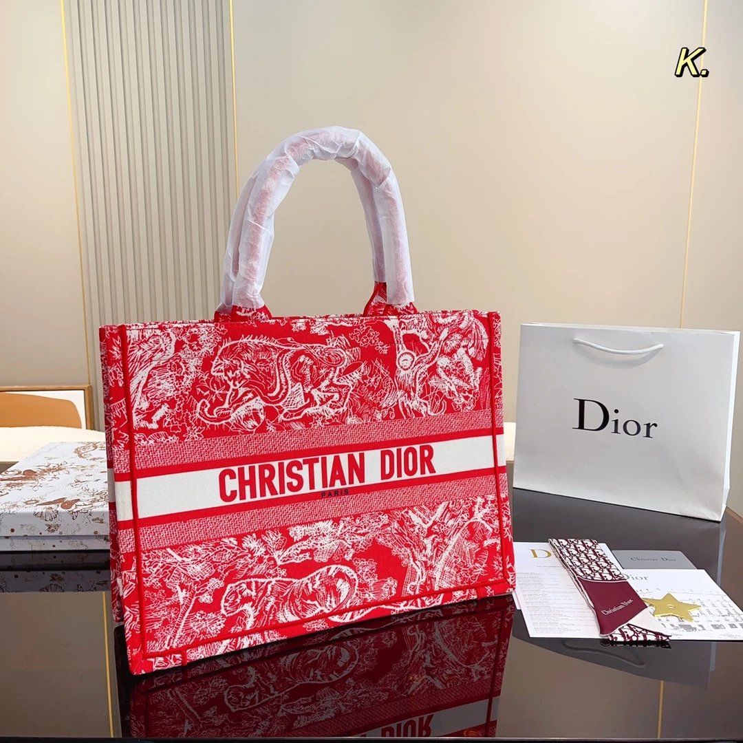 Dior Book Tote Jungle Print Multicolor Handbag Tote Bag - 6