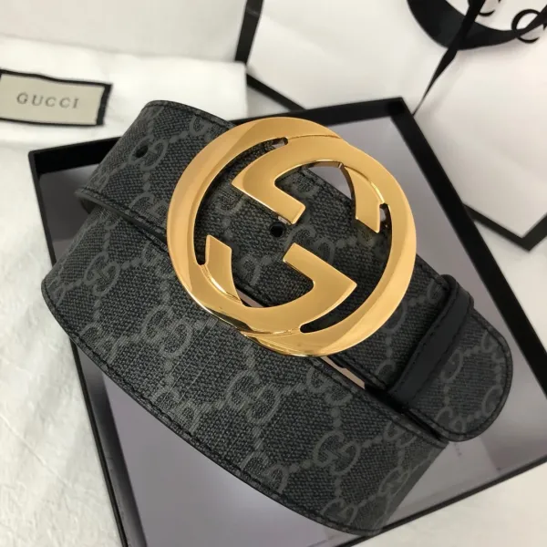 Gucci GG Marmont Belt Black Monogram Canvas Belt - 2