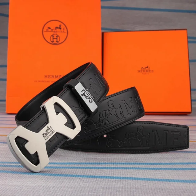 Hermès Belts Leather belt with H buckle product detail image 7