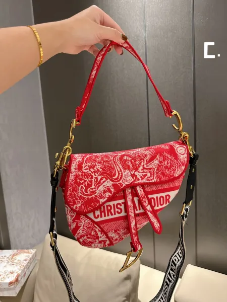 Dior Saddle Bag Leopard Print Multicolor Crossbody Bag - 7