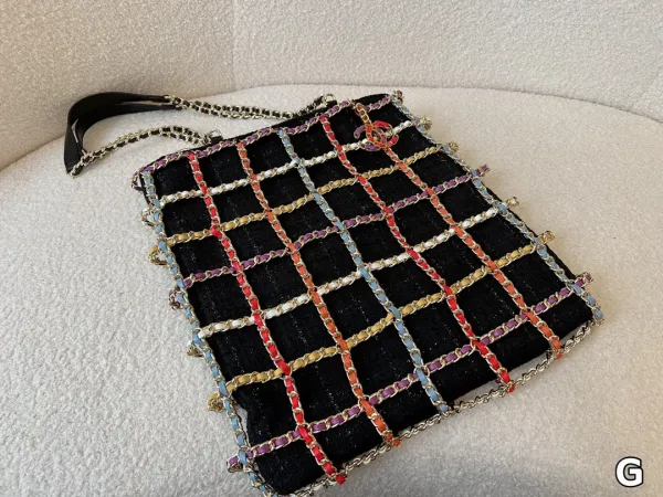Chanel 22 Bag Pink Metallic Quilted Chain Shoulder Bag - 11