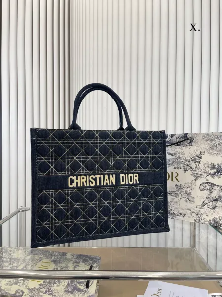 Dior Book Tote Pink Jacquard with Ruched Handle Handbag - 13